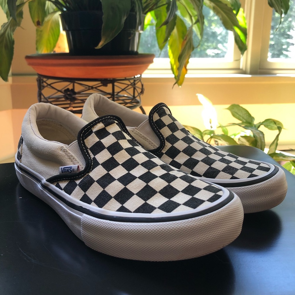 Ultracush checkerboard slip on Vans